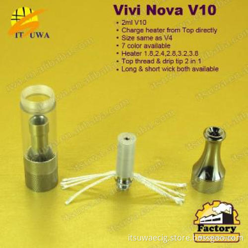 vivi nova V10 with metal drip tip 2.0ml
